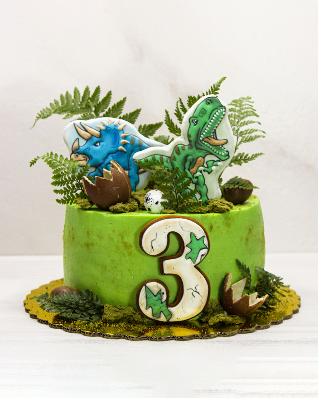 Детский торт на тему динозавры